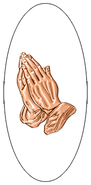 DG5000-516-CP-WT Copper Praying Hands White